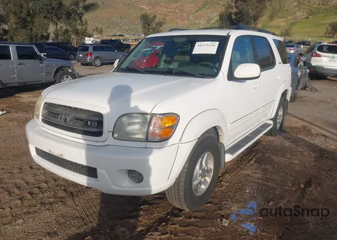 2002 Toyota Sequoia Limited V8 из США, поврежденный, VIN 5TDZT38A52S084989